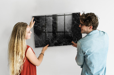 Magnetic board with magnets Dark marble