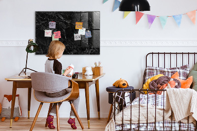 Magnetic board with magnets Dark marble