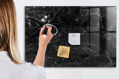 Magnetic dry erase board Black marble