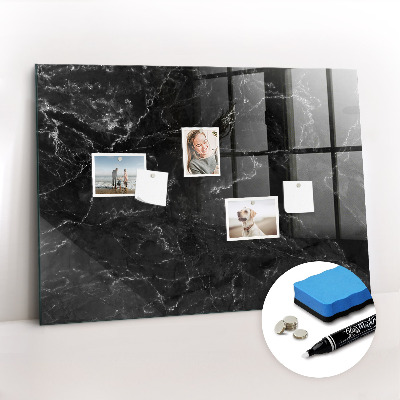 Magnetic dry erase board Black marble