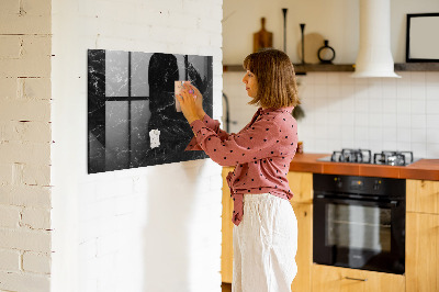 Magnetic dry erase board Black marble