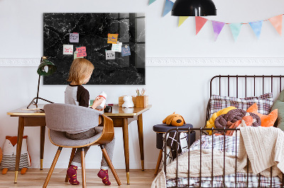 Magnetic dry erase board Black marble