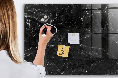 Magnetic dry erase board Black marble