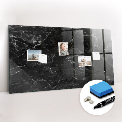 Magnetic dry erase board Black marble