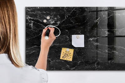 Magnetic dry erase board Black marble