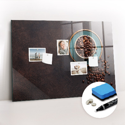 Magnetic board with magnets Cup of coffee