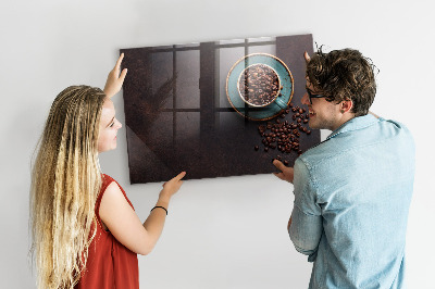 Magnetic board with magnets Cup of coffee