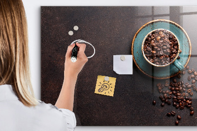 Magnetic board with magnets Cup of coffee