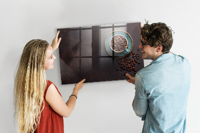 Magnetic board with magnets Cup of coffee