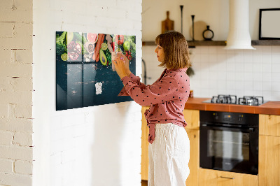 Magnetic marker board Vegetables on the table