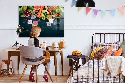 Magnetic marker board Vegetables on the table