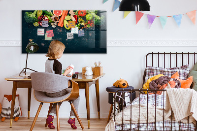 Magnetic marker board Vegetables on the table