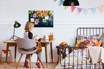 Magnetic marker board Vegetables on the table