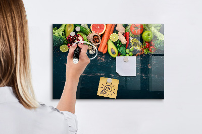 Magnetic board Vegetables on the table