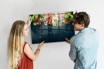 Magnetic marker board Vegetables on the table