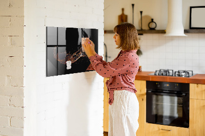 Magnetic dry erase board Spilled drink