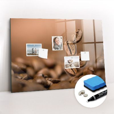 Magnetic board with magnets Coffee beans