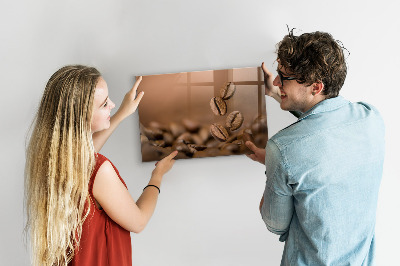 Magnetic board with magnets Coffee beans