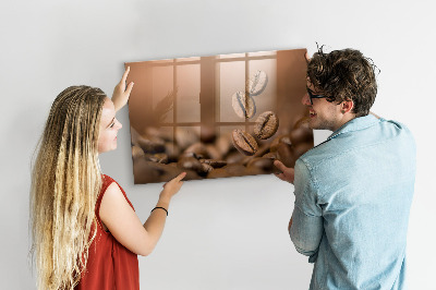 Magnetic board with magnets Coffee beans