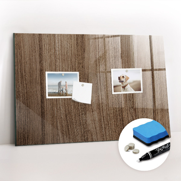 Magnetic dry erase board Dark wood