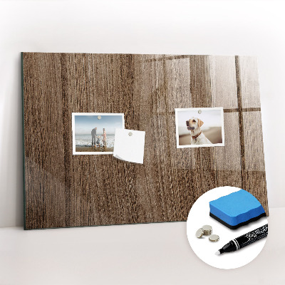 Magnetic dry erase board Dark wood
