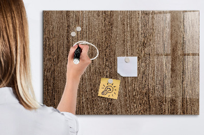 Magnetic glass board Dark wood