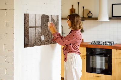 Magnetic glass board Dark wood