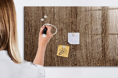 Magnetic glass board Dark wood