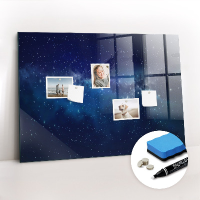 Magnetic dry erase board Dark sky stars