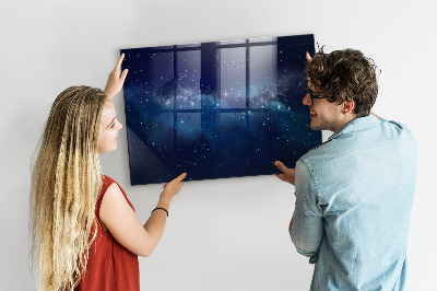 Magnetic dry erase board Dark sky stars