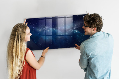 Magnetic dry erase board Dark sky stars