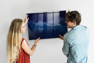 Magnetic dry erase board Dark sky stars