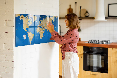 Magnetic marker board World countries