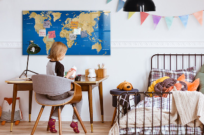 Magnetic marker board World countries
