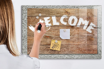 Magnetic dry erase board Welcome sign
