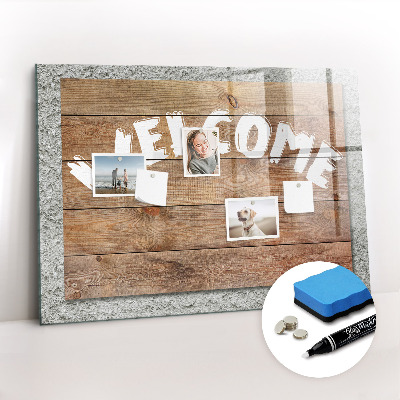 Magnetic dry erase board Welcome sign