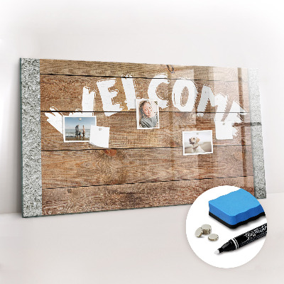 Magnetic dry erase board Welcome sign