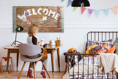 Magnetic glass board Welcome sign