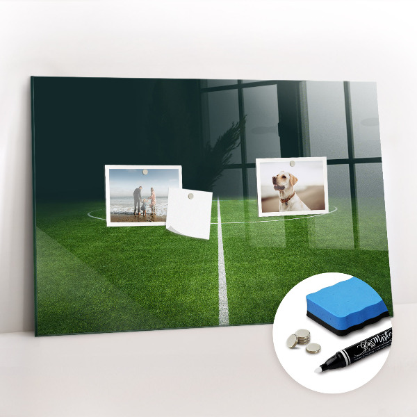 Magnetic board with magnets Football field