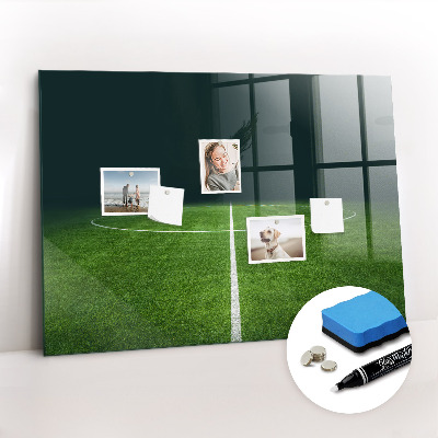 Magnetic board with magnets Football field