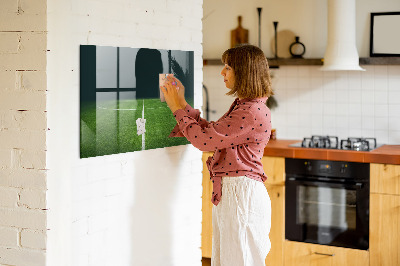 Magnetic board with magnets Football field