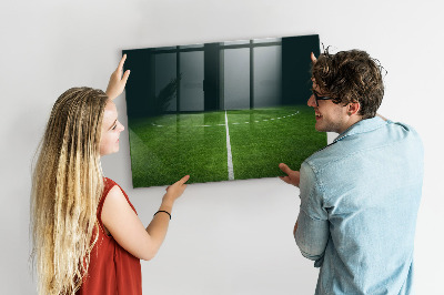 Magnetic board with magnets Football field