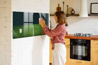 Magnetic board with magnets Football field