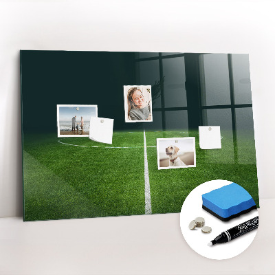 Magnetic board with magnets Football field