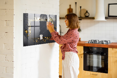 Magnetic glass board Golden confetti