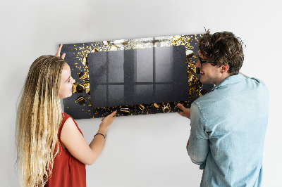 Magnetic dry erase board Golden confetti