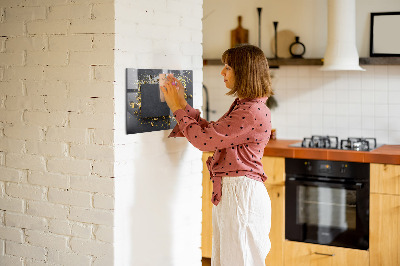 Magnetic glass board Golden confetti