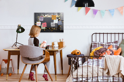 Magnetic dry erase board Golden confetti