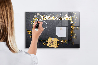 Magnetic dry erase board Golden confetti
