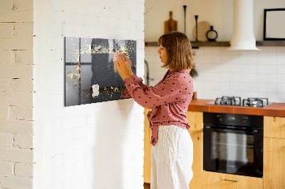 Magnetic glass board Golden confetti